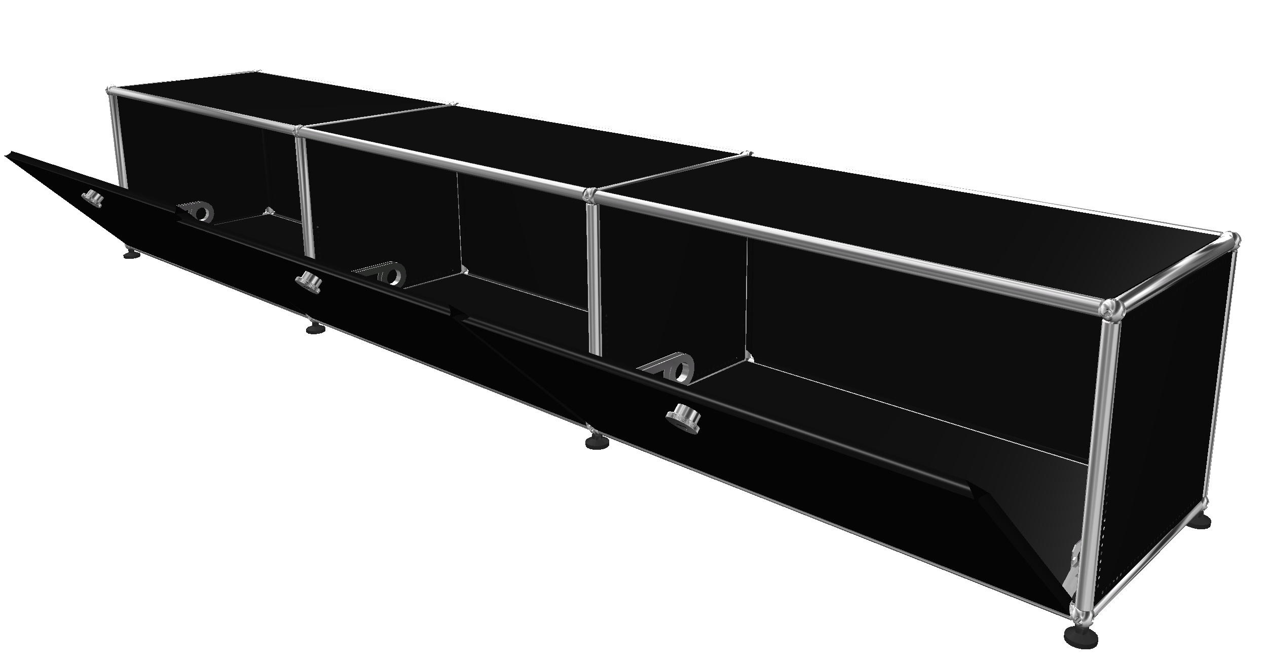 USM：Haller（ハラー）：350用slot tube：4pcs USM Haller Lowboard 3 Flaps Graphite black - FAST DELIVERY